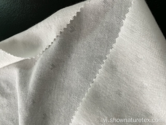 vải polyester cotton polyester jacquard kết nối cho SS