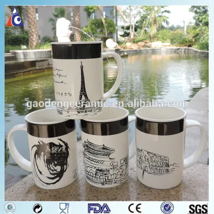 Alibaba china mug ceramic black pottery