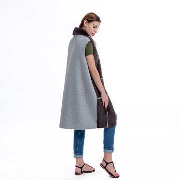 Colete de cashmere moda mink