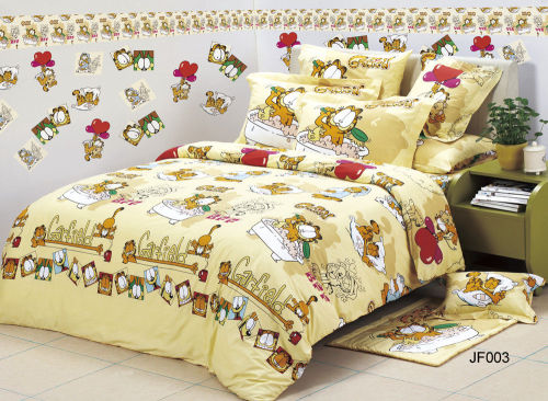 Hotel Cotton Garfield Kids Bedding Sets For Girls , Toddler Bedding Sets