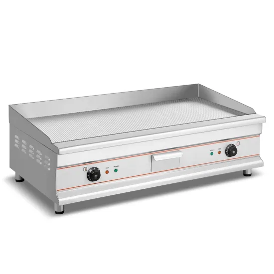 Professional 6KW Industrial Full Ribbed Top Griddle Machine with CE Certification