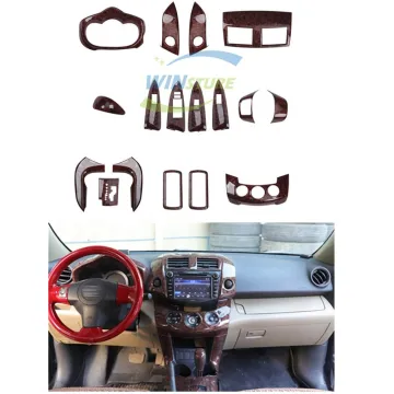 High Quality Car Dashboard Cover and Protector Set for Toyota RAV4 (2009-2012) - RAV-F006 Front Inserts - 17pc Bundle