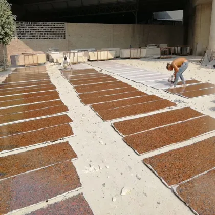 Ukrain Santiago Eagle Red Granite Polished Slabs for Wall and Floor Tiles