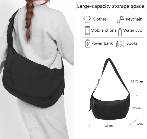 Bolsa de Crossbody feminina leve e impermeável Lightweight and waterproof women's crossbody bag