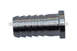 stainless steel 3/8 inch adapter plug, SS stem, straight fitting