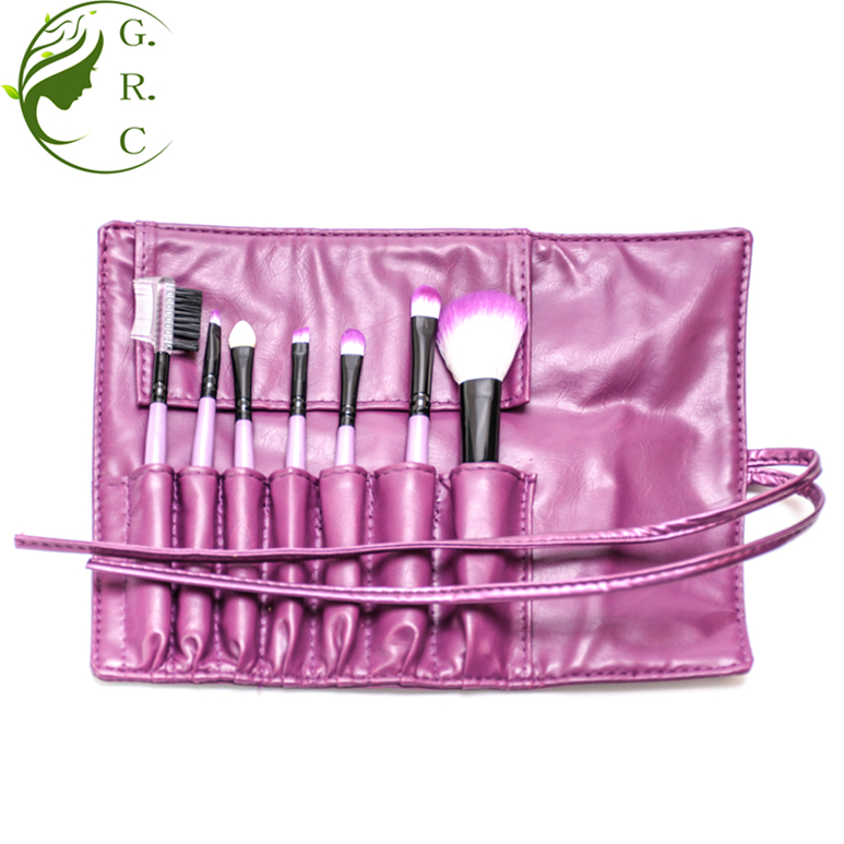 Makeup Brush Set Purple Bag