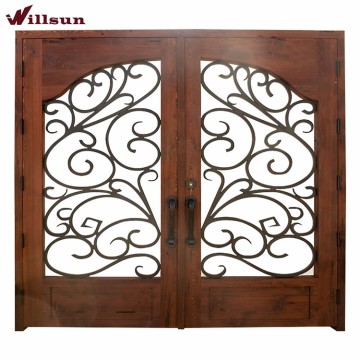 Frosted Glass Decoration Solid Entrance Doors Front Iron Door Designs Wrought Iron Doors Los Angeles