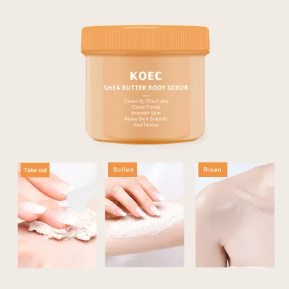 body scrubs cream dead skin peel off natural exfoliating whitening shea butter body scrub