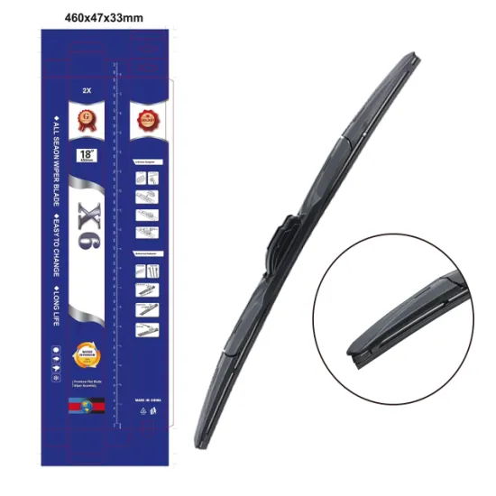 High-Quality Natural Rubber Windshield Wiper Blades: Sizes 14''-26'' for Cars