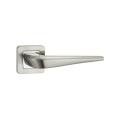 Interior applied aluminum zinc door handle on rose