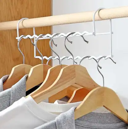 Space-Saving Metal Clothes Rack