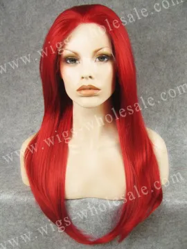 New Style long straight red wigs synthetic lace front wigs for black women