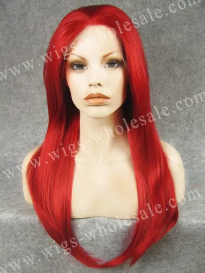New Style long straight red wigs synthetic lace front wigs for black women