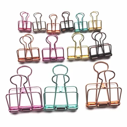 Cute Multiple Colors Wire Binder Clips - Popular Paper Clips