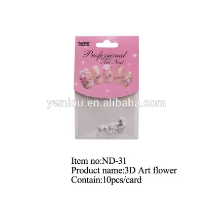 Rose-shaped Cute Handmade Ceramic Flower Nail Art Decoration