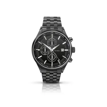 Men's Six Hands Watch Tachymeter Stainless Steel