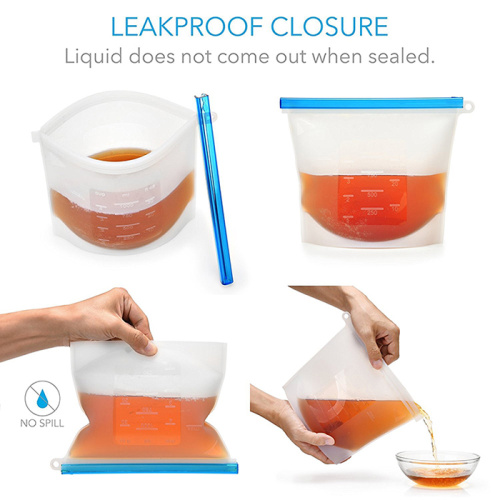 Custom Food Fruit Sealed Silicone Freezer Bag