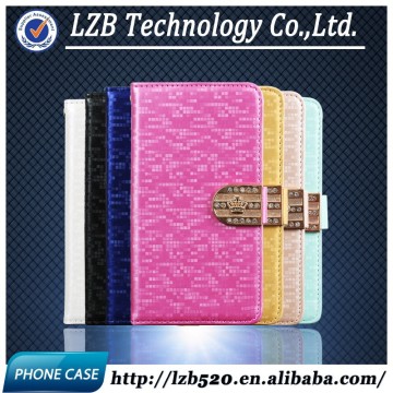 LZB Free Sample High quality PU flip leather case for Samsung galaxy core 2