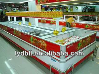 Covered( or without) Glass Dual Island Freezer(cheaper freezer)