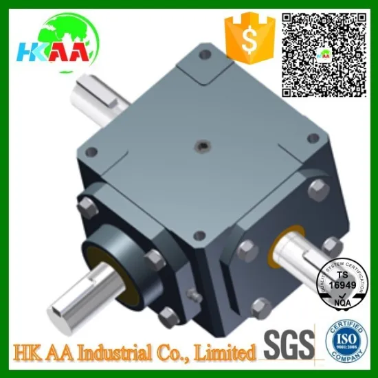 Custom precision cnc machined bevel gear gearbox, three way OEM bevel gearbox R