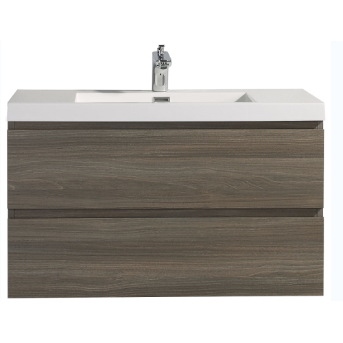 Vanidades de gabinete de baño MDF impermeable con lavabo