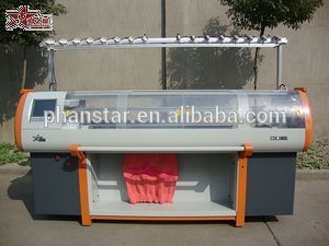 Two system computerized collar cuffs knitting machine
