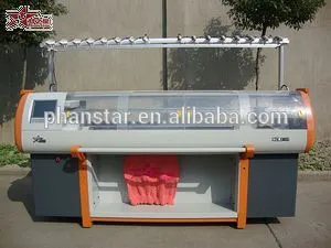 Two system computerized collar cuffs knitting machine