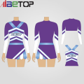 Roupas de torcida roxa personalizadas uniformes de líderes de torcida