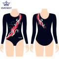 Custom Girls Long Sleeve Competition Gymnastic Leotard