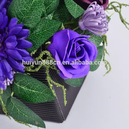 Beauty Rose Flower Silk Wedding Flower Basket For Centerpieces Decoration