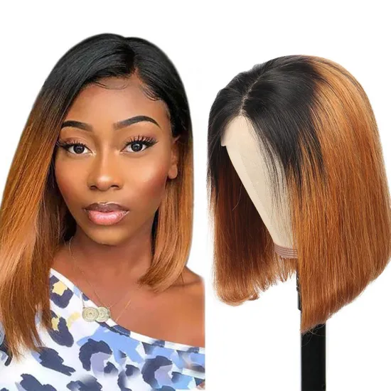 8"10"12"14"16" Inches 100% Cuticle Aligned Peruvian Human Hair HD Lace Front Short Middle/Free Part Bob Wig For Black Women