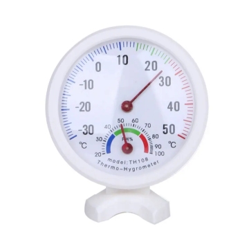 Mini Bell-Shaped Scale Thermometer Hygrometer for Home & Office Wall Mount