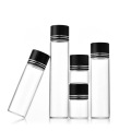 Clear Borosilicate Glass Display Vials with Screw Caps