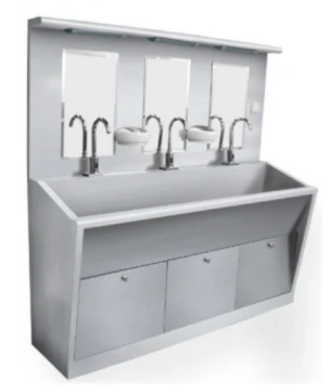 Stainless steel medical sink
