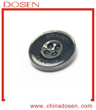 High quality black nickle free metal four holes sewing button with for clothing zamak material in china.