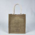 Jute Tote Bags With Leather Handles