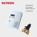 high sensitive standalone lpg gas natural gas combustible gas leak detector alarm with shut-off valve