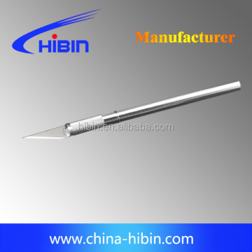 Non-Slip Metal Scalpel Knife Tools Kit with 6pcs Blade for Mobile Phone, Laptop, PCB Repair and DIY Craft Projects - HB8199