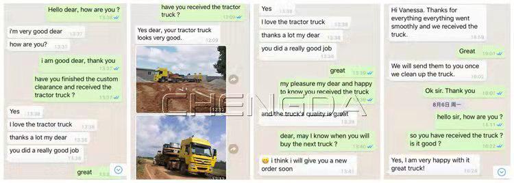 Clients Feedback of 3 Axle Skeleton Semi Trailer