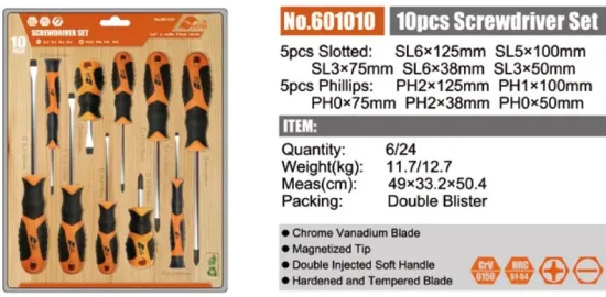 2019 Hot sale comfortable handle 6pcs screw driver phillips screwdriver set