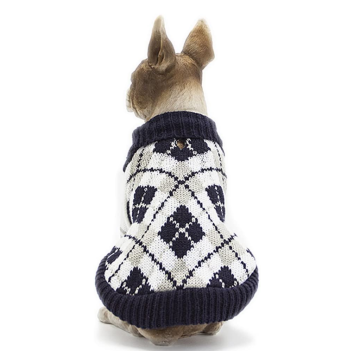 Anjing Sweater Plaid Pakaian Hangat