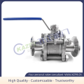 Three-piece quick-install ball valve