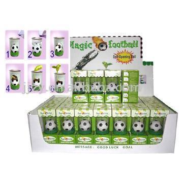 Magic Football in Transparent Plastic Can