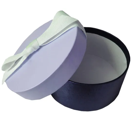 Round Gift Paper Box with Shinny Paper