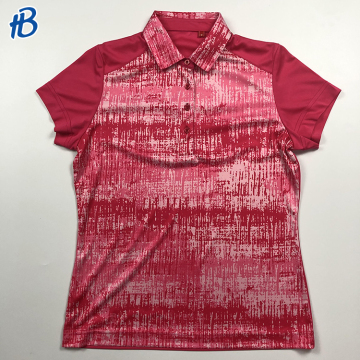 wholesale custom red variegated polo t shirt