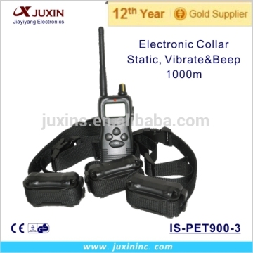 Vibrating Beeper Sound Static Shock 1000m Remote Control Electric Training Trainer Collar for 3 Dogs