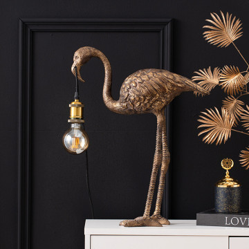 Gold Resin Flamingo Luxury Floor Lamp: A Modern Artistic Addition to Your Interior Décor