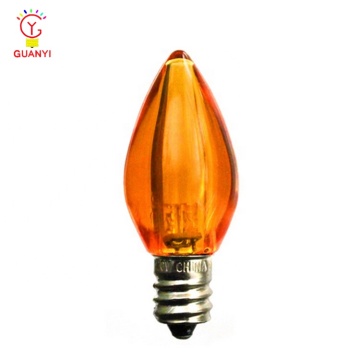 UL C7 Red Smooth Transparent Lighting LED Bulb