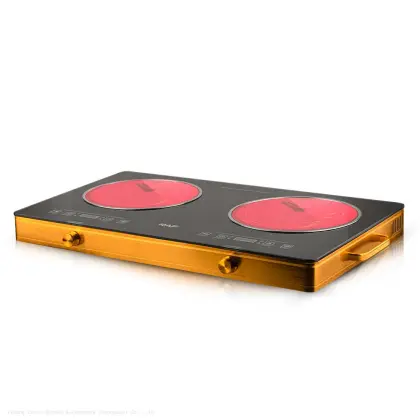 Double Burner Infrared Cooktop with Touch Sensor Controls