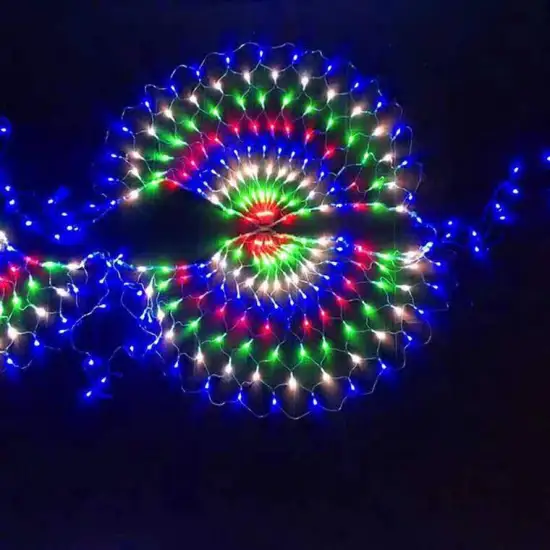 LED Peacock Net Lantern
